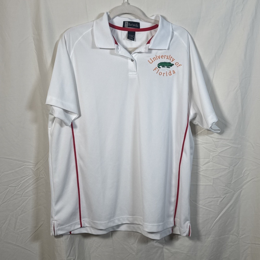 Vintage Hartwell UF‎ University Of Florida Gators White Golf Polo Woman's XL